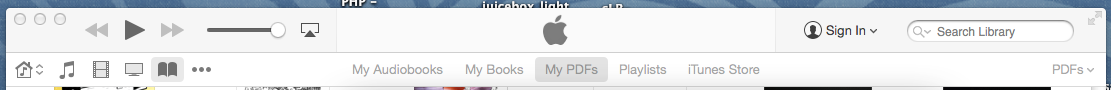 iTunes 12 bar